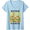 Connect Four Retro Gamer Board V-Neck T-Shirt(Baby Blue)