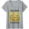 Connect Four Retro Gamer Board V-Neck T-Shirt(Heather Grey)