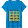 Connect Four Retro Gamer Board V-Neck T-Shirt(Sapphire Blue)