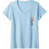Faux Pocket V-Neck T-Shirt(Baby Blue)