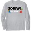 Not Sorry Logo Long Sleeve T-Shirt(Heather Grey)
