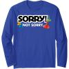 Not Sorry Logo Long Sleeve T-Shirt(Royal Blue)