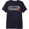 Not Sorry Logo Premium Tri-blend T-Shirt(Navy Blue)