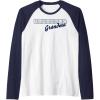 Scrabble Grandma Tiles Raglan Baseball Tee(Navy Blue/White)