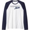 Scrabble Mother’s Day Mom Tiles Logo Raglan Baseball Tee(Navy Blue/White)