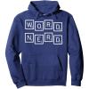 Scrabble Word Nerd Tiles Pullover Hoodie(Navy Blue)