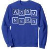 Scrabble Word Nerd Tiles Sweatshirt(Royal Blue)