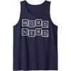 Scrabble Word Nerd Tiles Tank Top(Navy Blue)