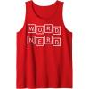 Scrabble Word Nerd Tiles Tank Top(Red)