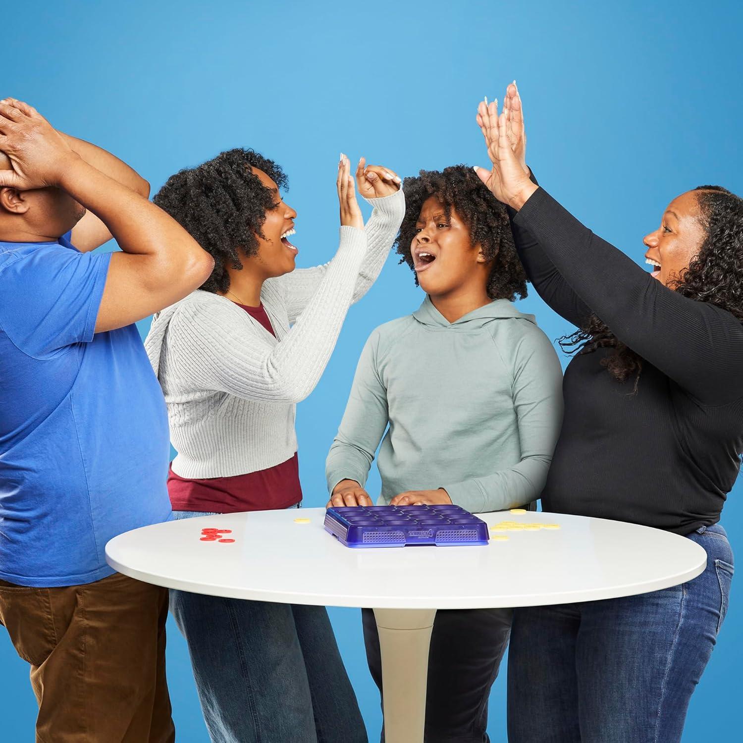 imageConnect 4 Frenzy Game Bounce Discs 4 The Win Family Party Games for Kids Teens and Adults Ages 8 2 to 6 Players 10 Mins Portable Games