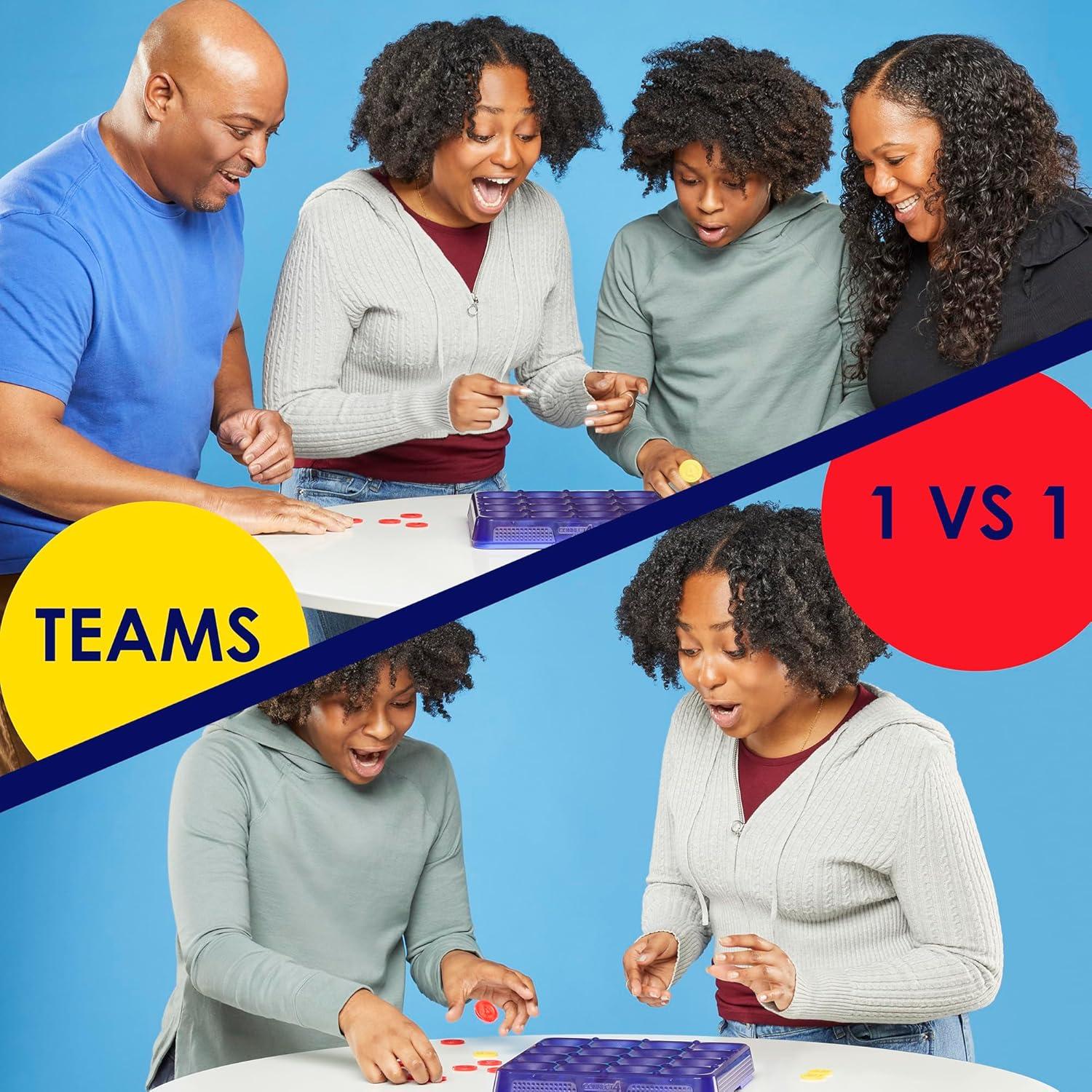 imageConnect 4 Frenzy Game Bounce Discs 4 The Win Family Party Games for Kids Teens and Adults Ages 8 2 to 6 Players 10 Mins Portable Games