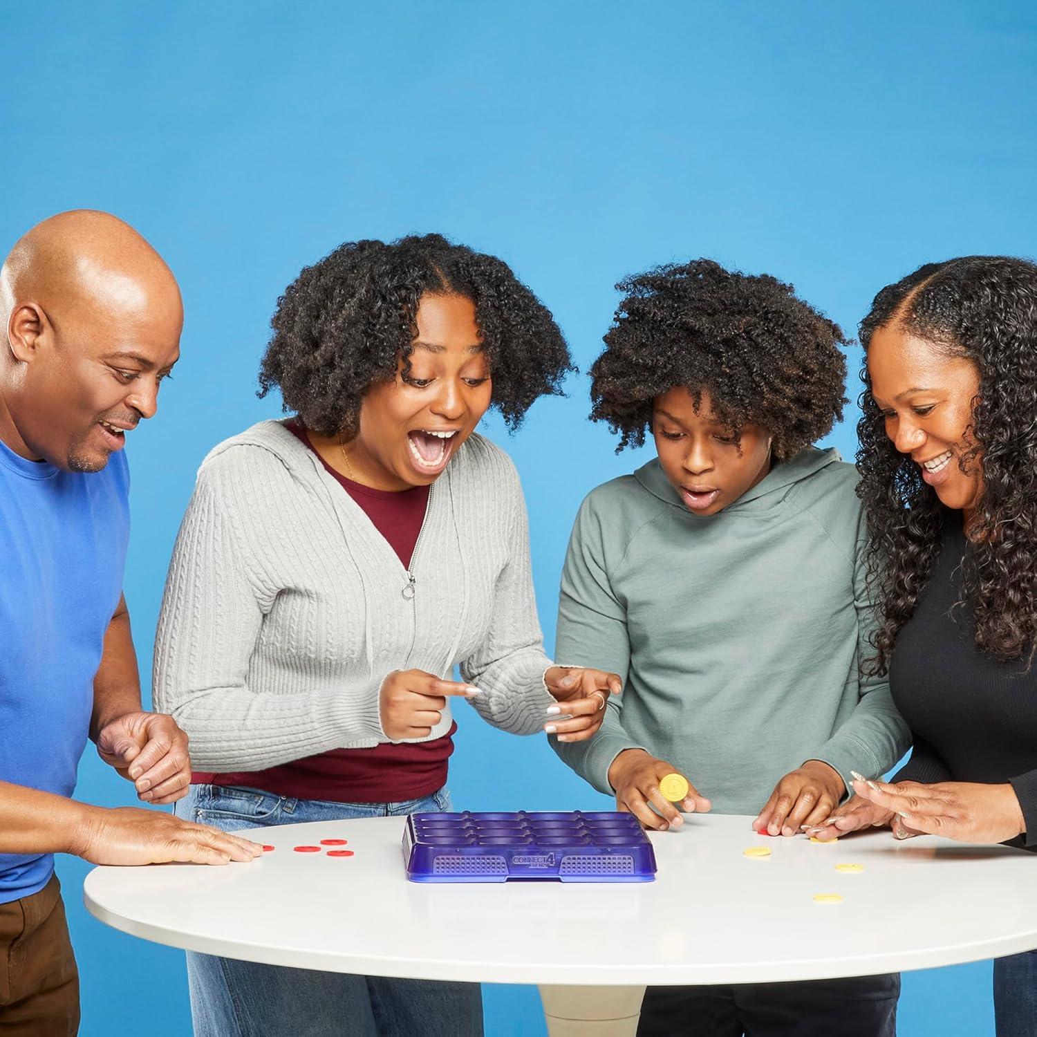 imageConnect 4 Frenzy Game Bounce Discs 4 The Win Family Party Games for Kids Teens and Adults Ages 8 2 to 6 Players 10 Mins Portable Games