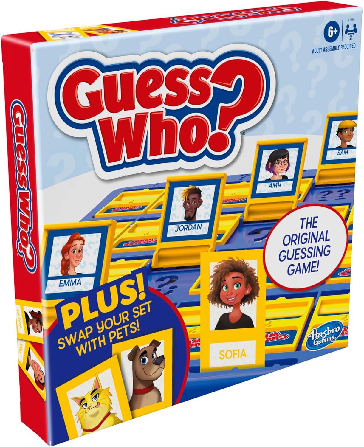 imageHasbro Gaming Guess Who Board Game with People and Pets Cards The Original Guessing Game for Kids Ages 6 and Up Amazon Exclusive