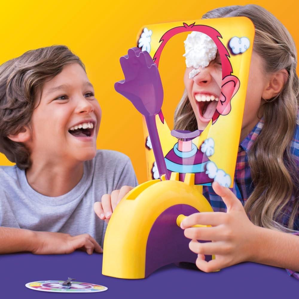 imageHasbro Gaming Pie Face Game Whipped Cream Family Board Game for Kids Ages 5 and Up for 2 or More Players Funny Preschool Games Kids Gifts