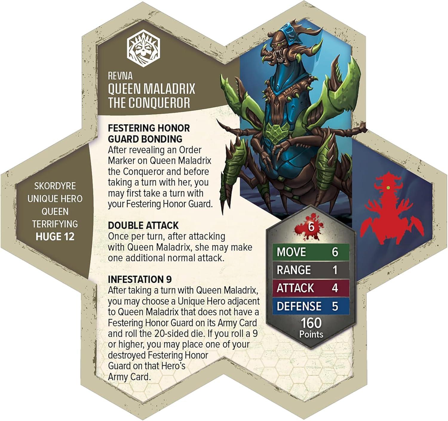 imageRenegade Games Heroscape Rising Tide Queen Maladrix ampamp Festering Honor Guard Army Expansion 6 Fully Assembled Unpainted Miniatures ampamp 2 Army Cards