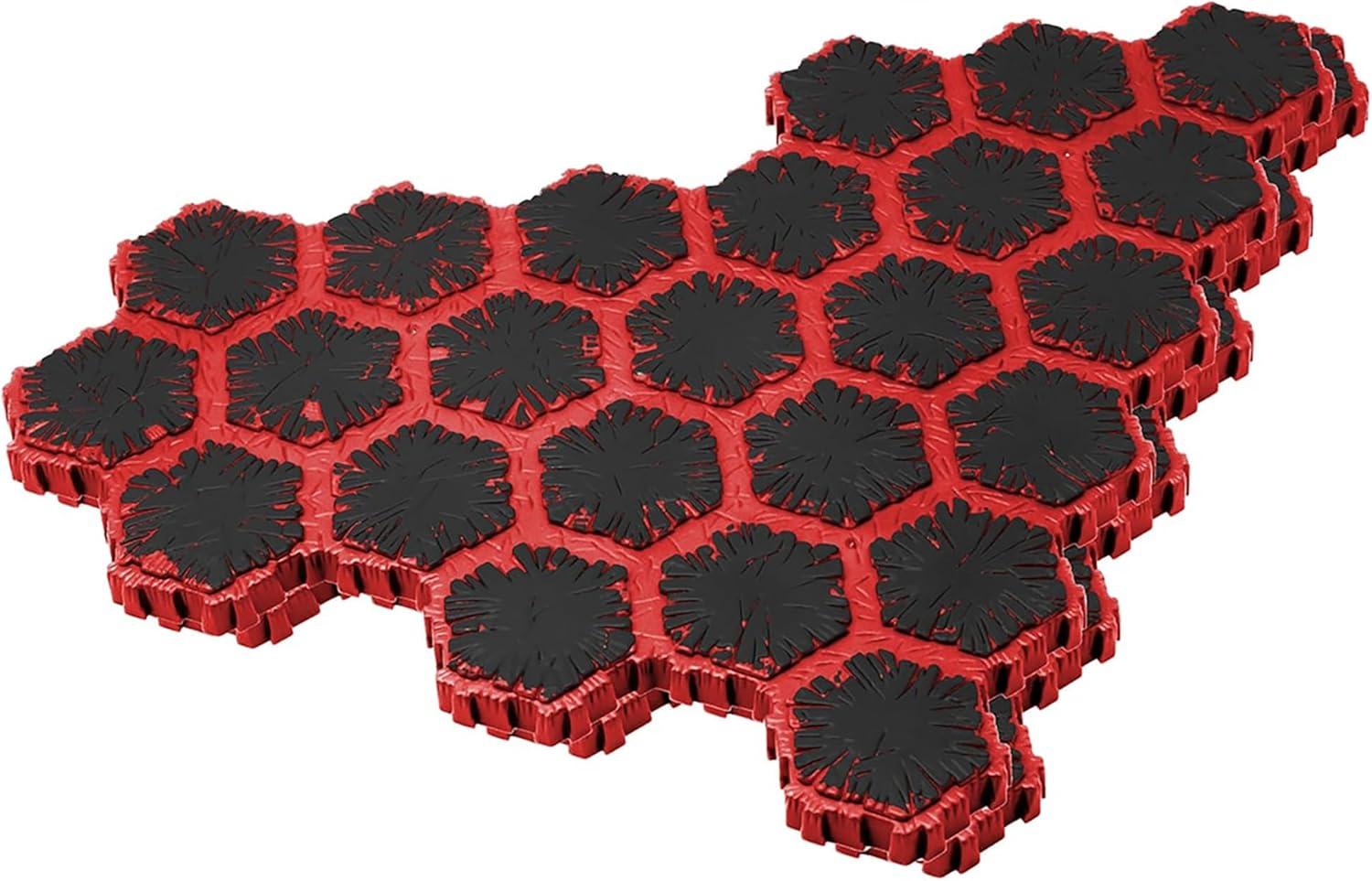 imageRenegade Games Heroscape The Lava Fields of Valhalla Terrain Expansion Miniatures Game Accessory 30 HexTile Pieces 4 Lava Rock Outcrop Pieces