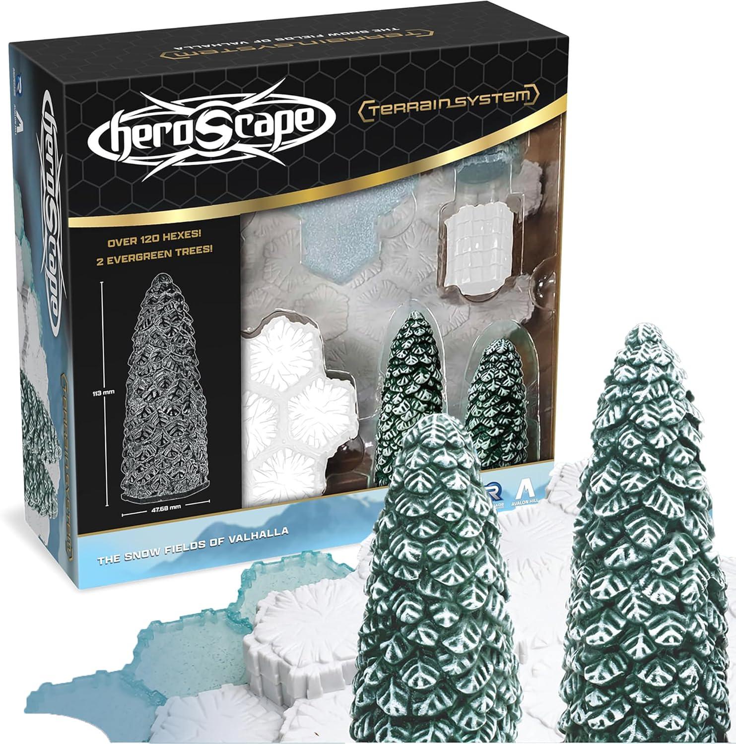 imageRenegade Games Heroscape The Snow Fields of Valhalla Terrain Expansion 36 HexTiles 2 Tree Miniatures Build SnowIce Forest Environments Expansion Content Core Game Needed to Play