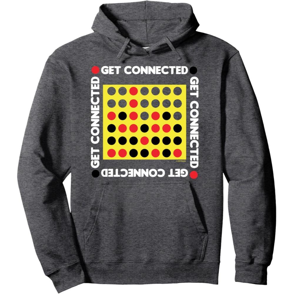 imageConnect Four Game Box Up Pullover HoodieDark Heather Grey
