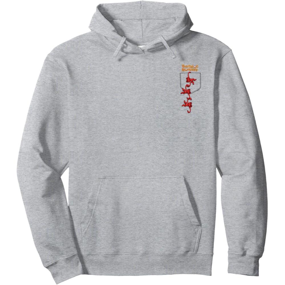 imageFaux Pocket Pullover HoodieHeather Grey