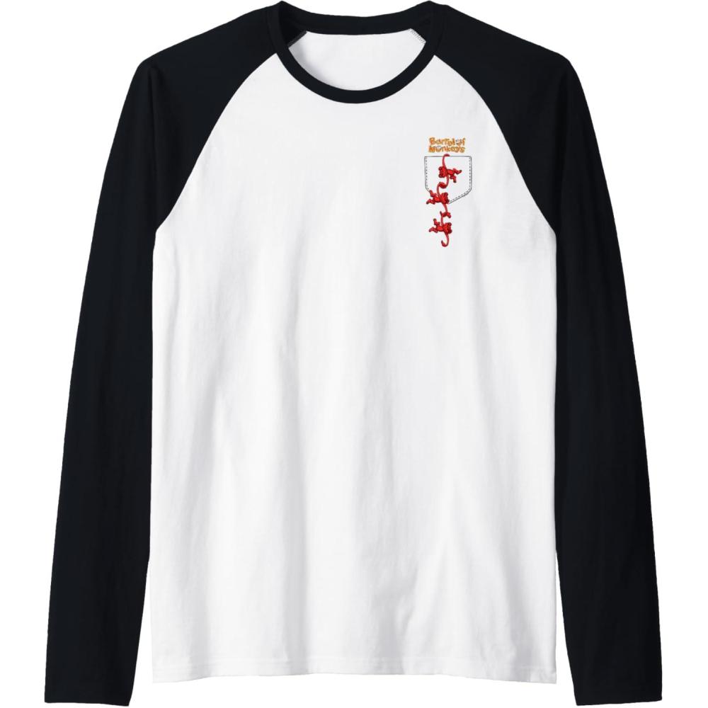 imageFaux Pocket Raglan Baseball TeeBlackWhite