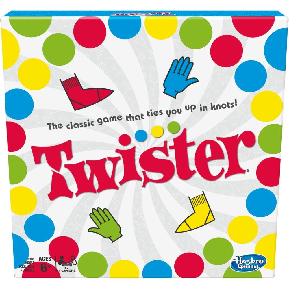 imageHasbro Twister Party Classic Board Game for 2 or More PlayersIndoor and Outdoor Game for Kids 6 and UpPackaging May VaryStandard Packaging