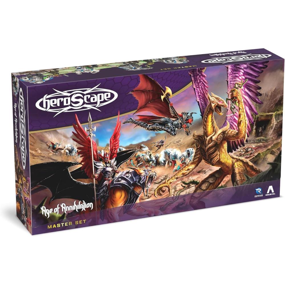 imageRenegade Game Studios Heroscape Age of Annihilation Master Set 20 Unpainted Yet Highly Detailed Miniatures for 2 Players Ages 14 Tons of Content to Support Epic Gaming Sessions