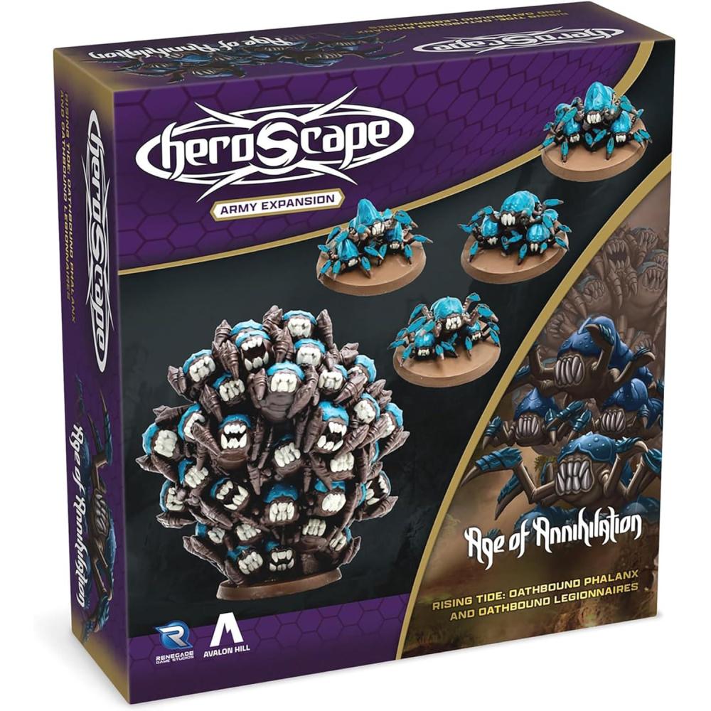 imageRenegade Games Heroscape Rising Tide Oathbound Phalanx ampamp Oathbound Legionnaires Army Expansion 5 Assembled Unpainted Miniatures ampamp 2 Army Cards Expansion Content Core Game Needed to Play