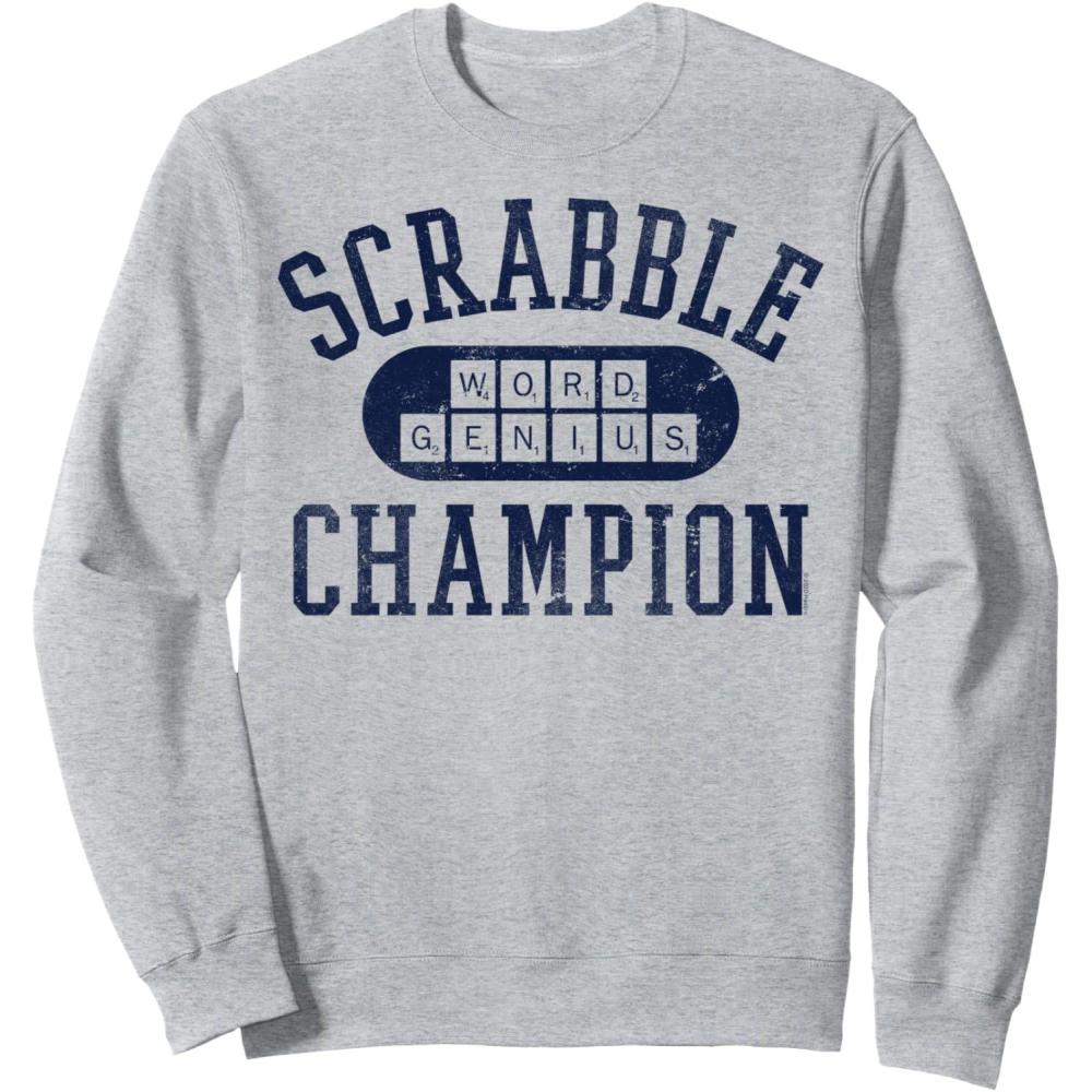 imageScrabble Word Genius Scrabble Champion SweatshirtHeather Grey