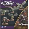 Renegade Games: Heroscape: Rising Tide – Wing Commander Tuck Harrigan & Vorid Glidestrikers Army Expansion – 5 Assembled Unpainted Miniatures, 2 Cards