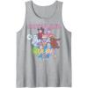 Candy Land Retro Game Characters Group Shot Logo Tank Top(Heather Grey)