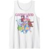 Candy Land Retro Game Characters Group Shot Logo Tank Top(White)