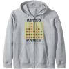Connect Four Retro Gamer Board Zip Hoodie(Heather Grey)