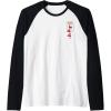 Faux Pocket Raglan Baseball Tee(Black/White)