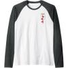 Faux Pocket Raglan Baseball Tee(Dark Heather Grey/White)