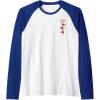 Faux Pocket Raglan Baseball Tee(Royal Blue/White)