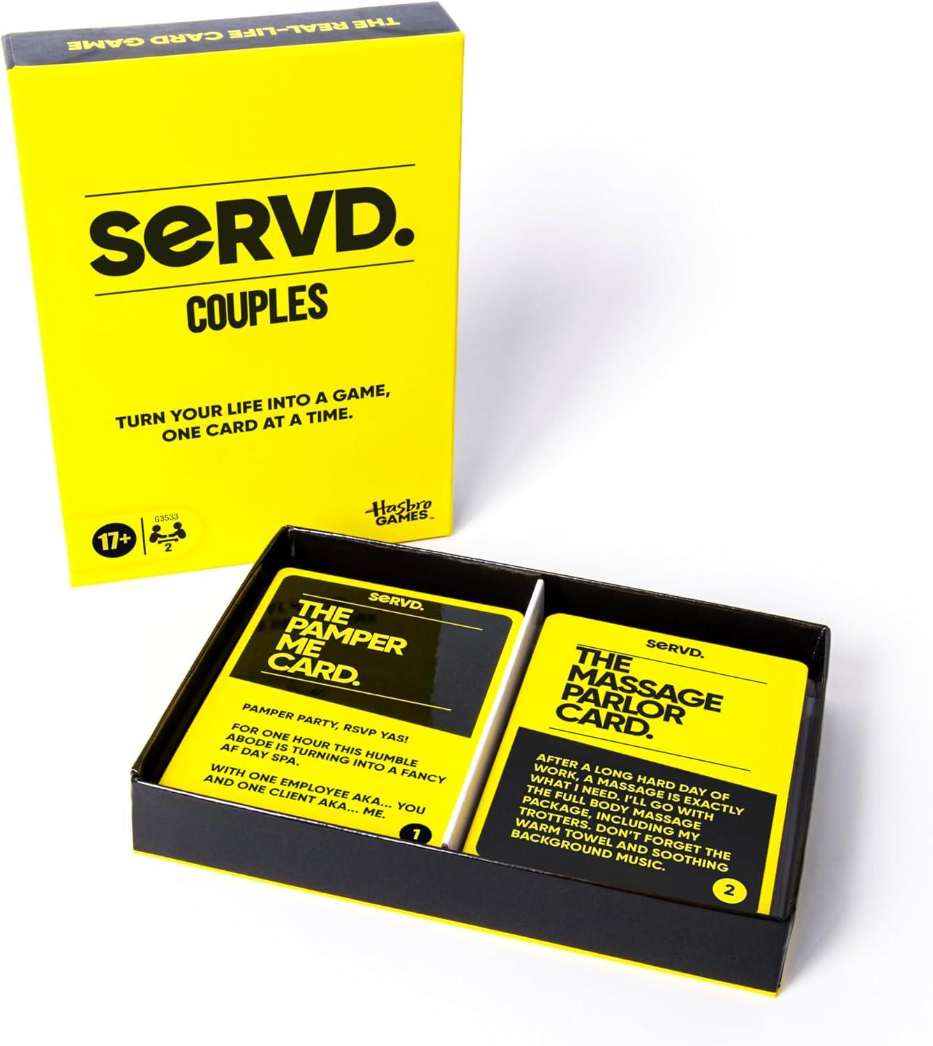 imageSERVD Hasbro Games Couples Game  Hilarious RealLife Card Game for Partners  Funny Gifts for Anniversary Date Nights Valentines Day  2 Players  Ages 17SERVD Hasbro