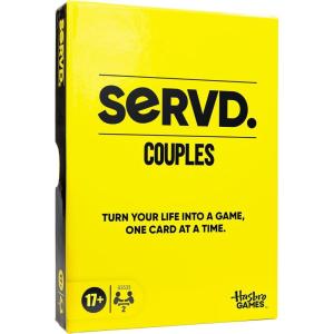 SERVD Hasbro Games Couples Game – Hilarious Real-Life Card Game for Partners – Funny Gifts for Anniversary, Date Nights, Valentine’s Day – 2 Players – Ages 17+(SERVD (Hasbro))