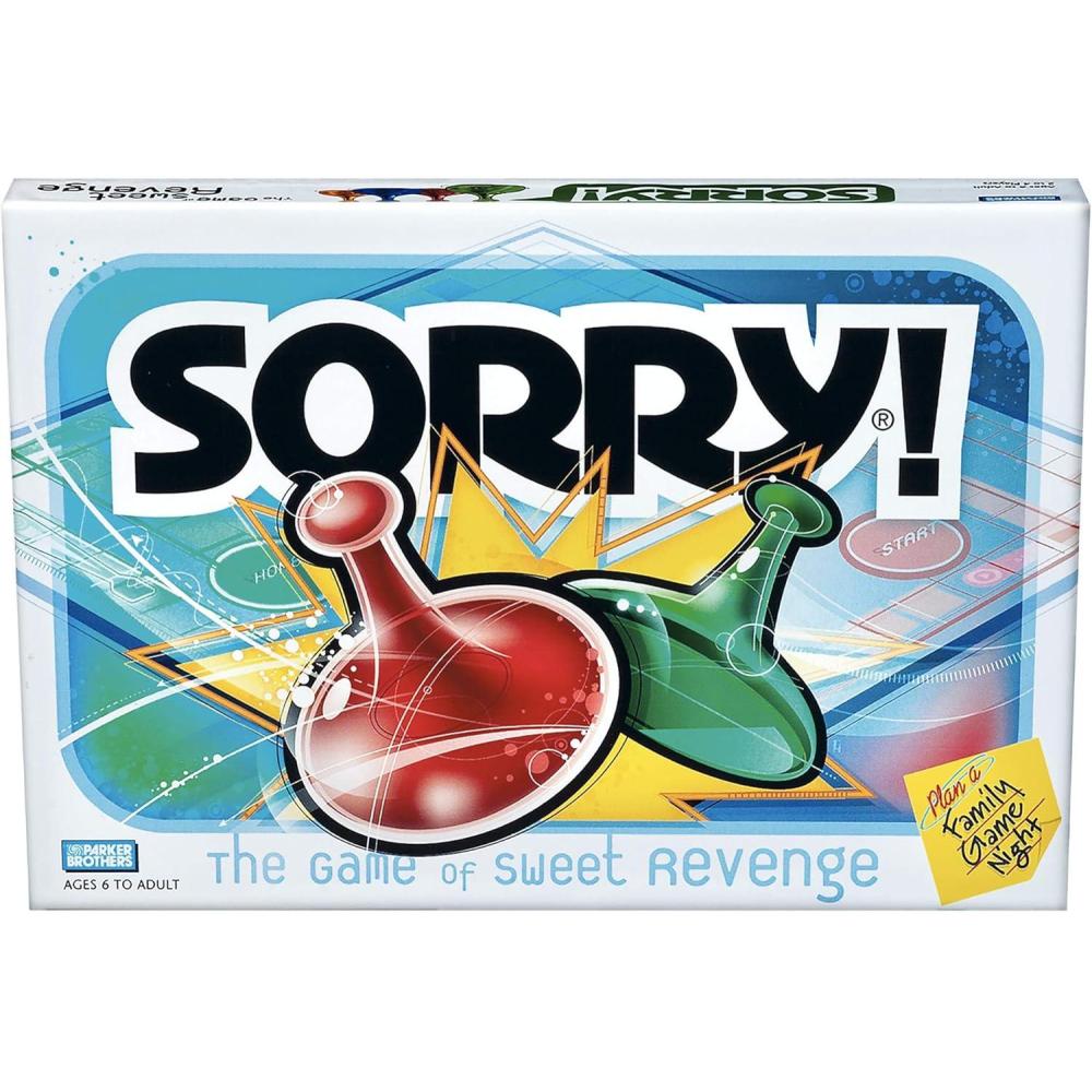 imageHasbro Gaming Sorry Family Board Games for Kids and Adults 2 to 4 Players Ages 6 and Up Amazon ExclusiveParker Brothers