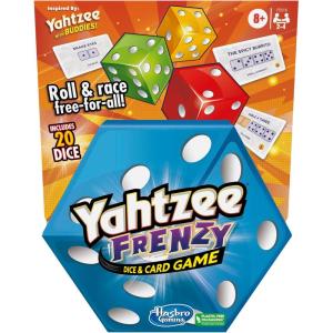 Hasbro Gaming Yahtzee Frenzy Dice & Card Game, Fast-Paced Dice Game, Card Games for Families and Kids, Easy to Learn Family Games, for 2 to 4 Players, Ages 8 and Up