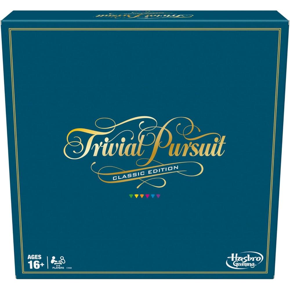imageTrivial Pursuit Classic Edition Board Game for Adults and Teens Ages 16 and Up Trivia Game for 26 Players