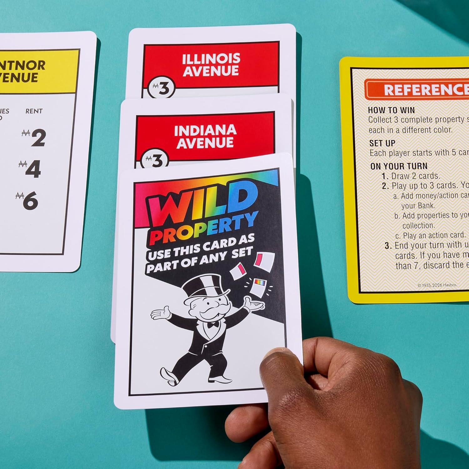 imageMonopoly Big Deal Card Game Oversized Giant Large Cards for Family Fun Ages 8 2 to 5 Players 15 Mins Travel Games for Kids and Adults