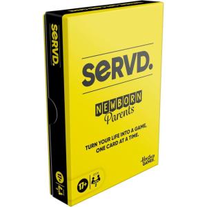 Hasbro SERVD Newborn Parents Edition Game – Hilarious Real-Life Couples Card Game for Infant and New Parents, First Birthdays – Ages 17+