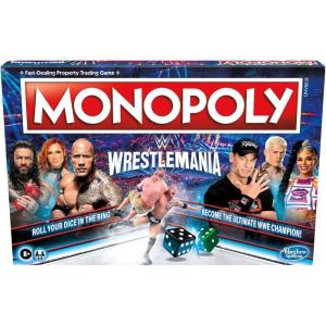 Hasbro Gaming Monopoly: Wrestlemania Edition Board Game for Ages 8 and up, Monopoly Game Inspired by WWE Wrestlemania, Family Games for 2-6 Players, Kids Games