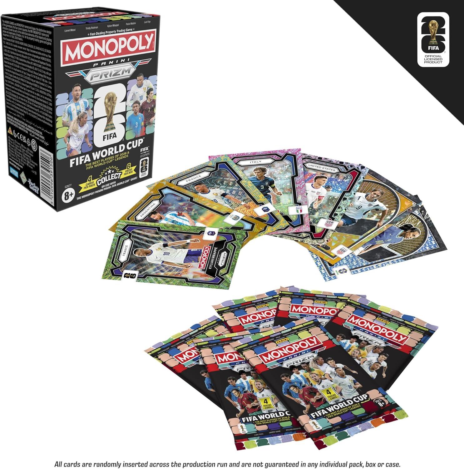 image:imageMonopoly Panini Prizm FIFA World Cup Trading Cards Booster Box Current Stars and FIFA World Cup Legends Gifts for Soccer Fans