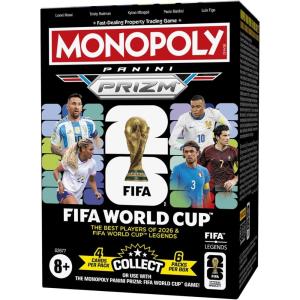 Monopoly Panini Prizm: FIFA World Cup Trading Cards Booster Box | Current Stars and FIFA World Cup Legends | Gifts for Soccer Fans
