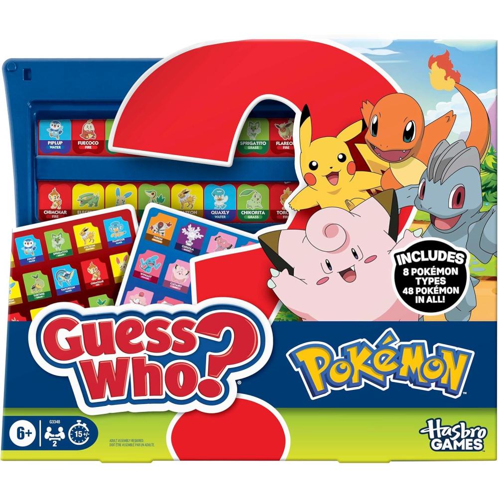 image:imageGuess Who Pokmon Edition Game  48 Pokmon  Fun Kids Board Games for Families  2 Players  15 Mins  Travel Friendly  Ages 6