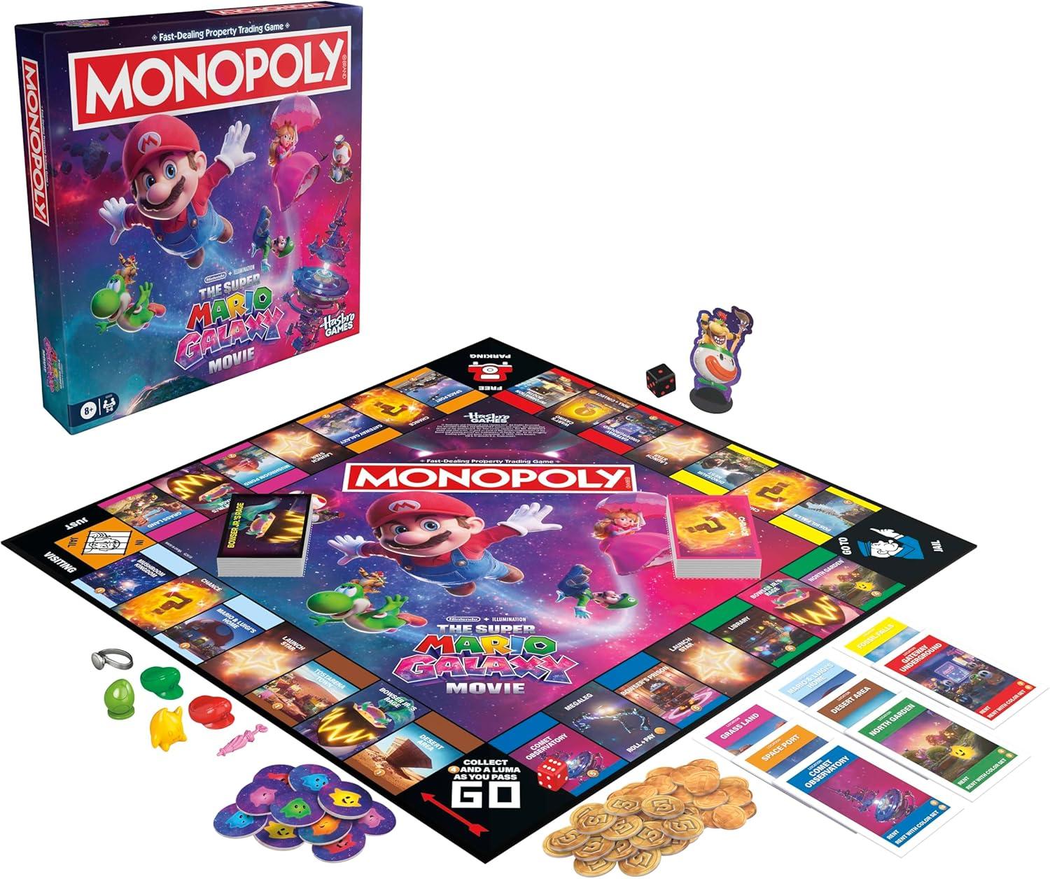 image:imageMonopoly The Super Mario Galaxy Movie Edition Board Game I Fun Family Games for Kids Teens Adults 2 to 6 Players Ages 8